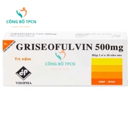 Griseofulvin 500mg Vidipha - thuốc điều trị nấm (10 hộp)