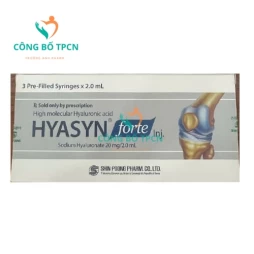 Hyasyn Forte 20mg/2ml Shin Poong - Thuốc điều trị viêm khớp gối hiệu quả