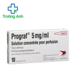 Prograf 5mg/ml Astellas - Thuốc phòng ngừa sự đào thải cơ quan ghép