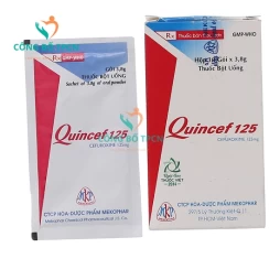 Quincef 125mg/5ml Mekophar - Thuống kháng khuẩn hô hấp