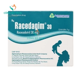 Racedagim 30 - Thuốc điều trị tiêu chảy cấp hiệu quả của Agimexpharm