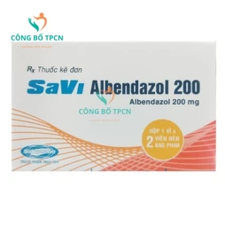 SaVi Albendazol 200 - Thuốc điều trị giun kim, giun móc, giun tóc