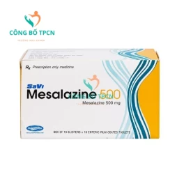 Savi Mesalazine 500 - Thuốc điều trị viêm loét đại tràng hiệu quả