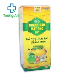 SIRÔ CHANH ĐÀO MẬT ONG HD - Hỗ trợ bổ phế, giảm ho