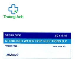 Dung môi pha tiêm Sterilised water for injection BP 5ml Marck