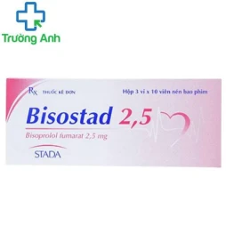 Bisostad 2.5 - Thuốc điều trị tăng huyết áp, suy tim, đau ngực