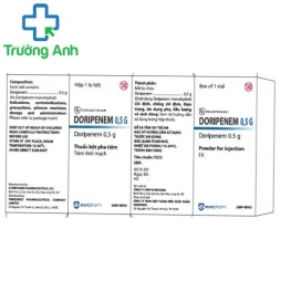 Doripenem 0,5g MD Pharco - Thuốc điều trị viêm phổi