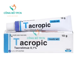 Tacropic 0,1% - Thuốc điều trị chàm thể tạng và viêm da dị ứng của Davipharm