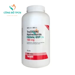 Trazodone Hydrochloride Tablets USP 100mg Teva - Thuốc điều trị bệnh trầm cảm