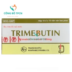 Trimebutin 100mg Khapharco - Thuốc chống co thắt đầy hơi hiệu quả