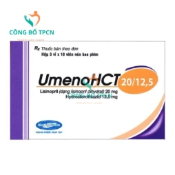 UmenoHCL 20/12,5 Savipharm - Thuốc điều trị tăng huyết áp hiệu quả