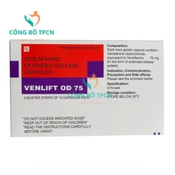 Venlift OD 75 - Thuốc điều trị bệnh trầm cảm hiệu quả của Ấn Độ