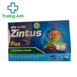 Viên ngậm Zintus Plus - Giúp giảm ho, tiêu đờm, giảm đau rát họng