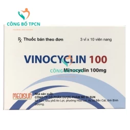 Vinocyclin 100 Medisun - Thuốc kháng sinh điều trị nhiễm khuẩn hiệu quả