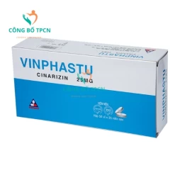 Vinphastu 25mg Vinphaco - Thuốc diều trị chứng chóng mặt, ù tai