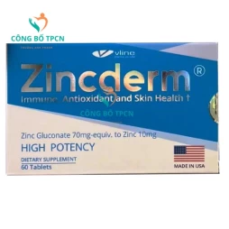 Zincderm - Bổ sung kẽm, hỗ trợ trị mụn, viêm da, rụng tóc, ăn kém